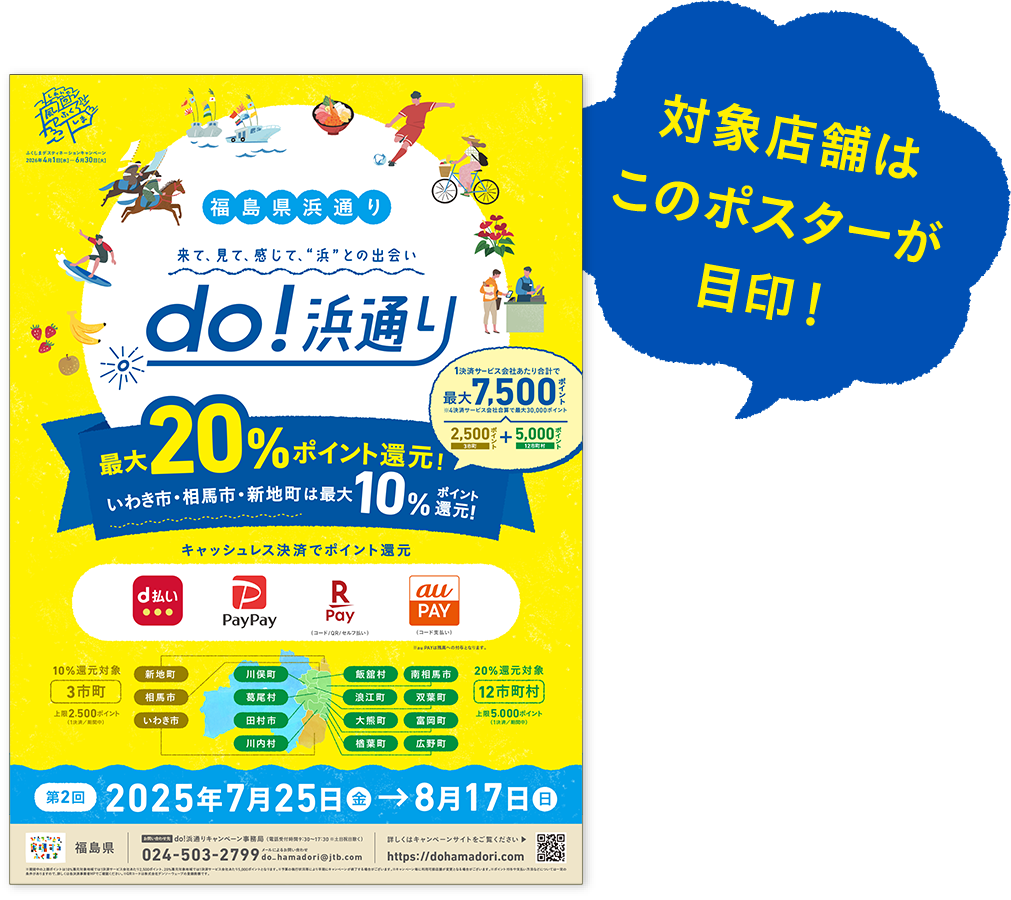 対象店舗はこのポスターが目印！